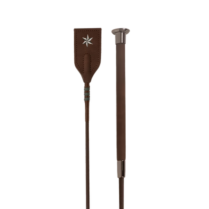 Velari - Jumping Whip Guidance Leather Grip - 65cm