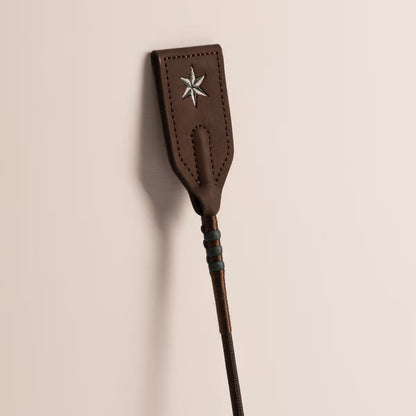 Velari - Jumping Whip Guidance Leather Grip - 65cm