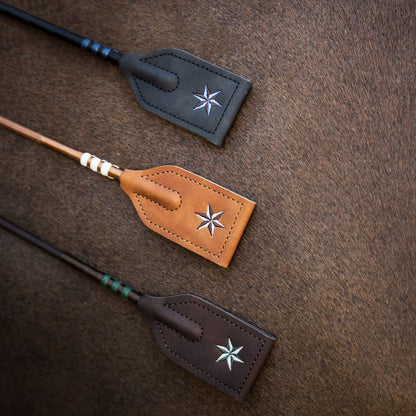 Velari - Jumping Whip Guidance Leather Grip - 65cm