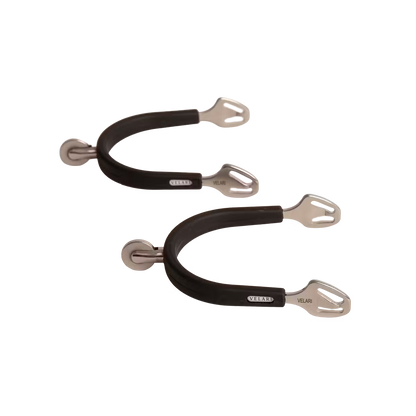Velari Spurs - Stainless Steel with Rubber Large Wheel Rowell