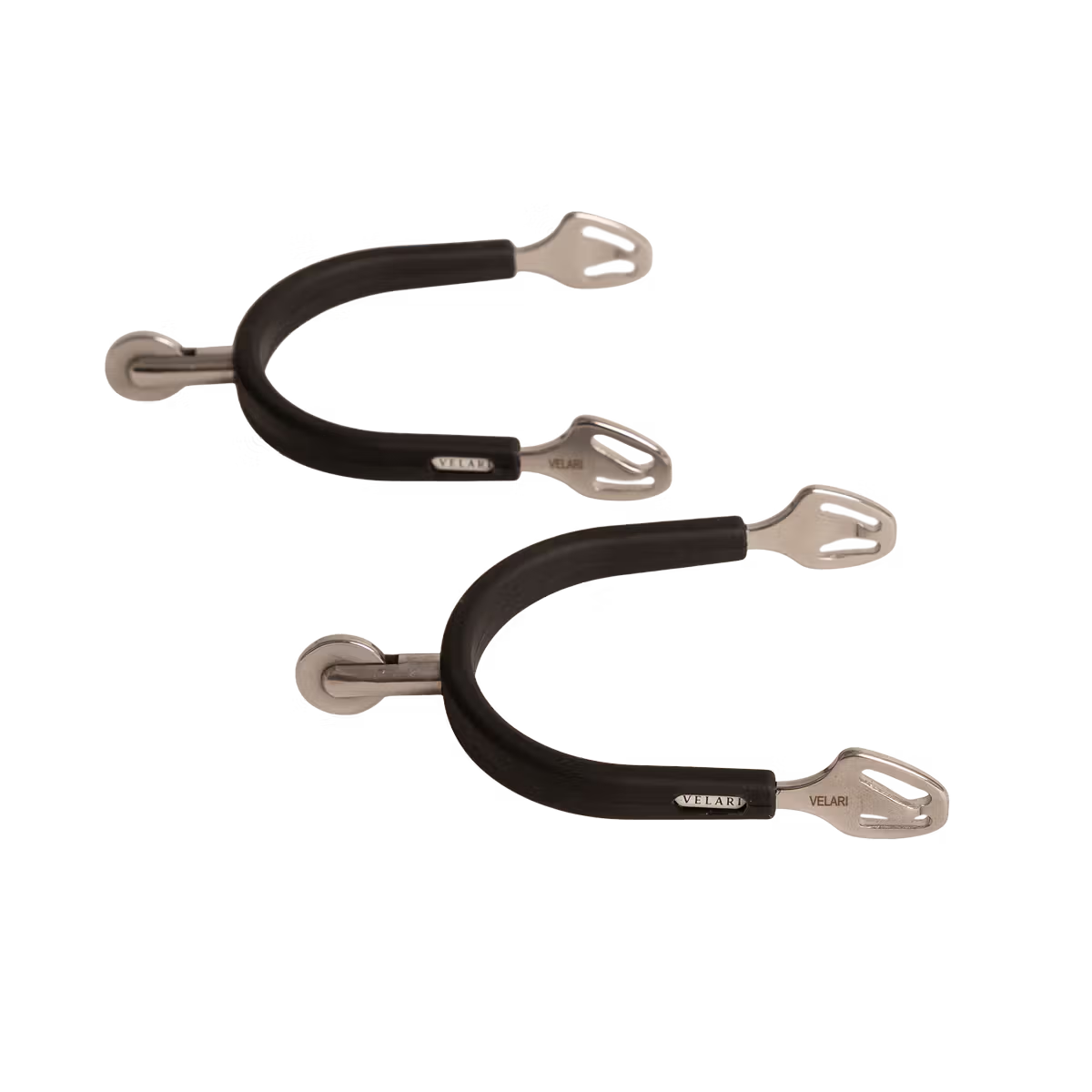 Velari Spurs - Stainless Steel with Rubber Large Wheel Rowell