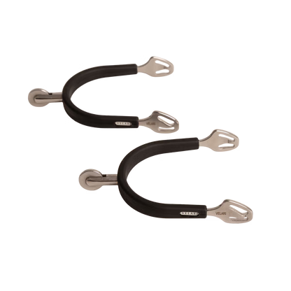 Velari Spurs - Stainless Steel with Rubber Large Wheel Rowell