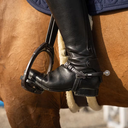 Velari Spurs - Stainless Steel with Rubber Large Wheel Rowell