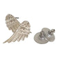 Carol Young Silver Angel Wings Post Back Earrings - On Card