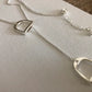 Carol Young Silver English Saddle Stirrup "Y" Necklace