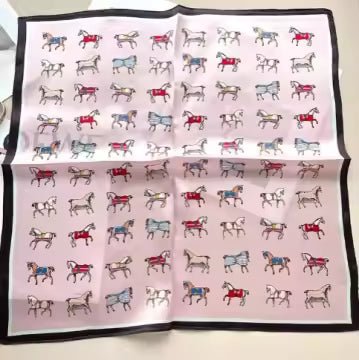 KOVU Horse Design Silk Scarf