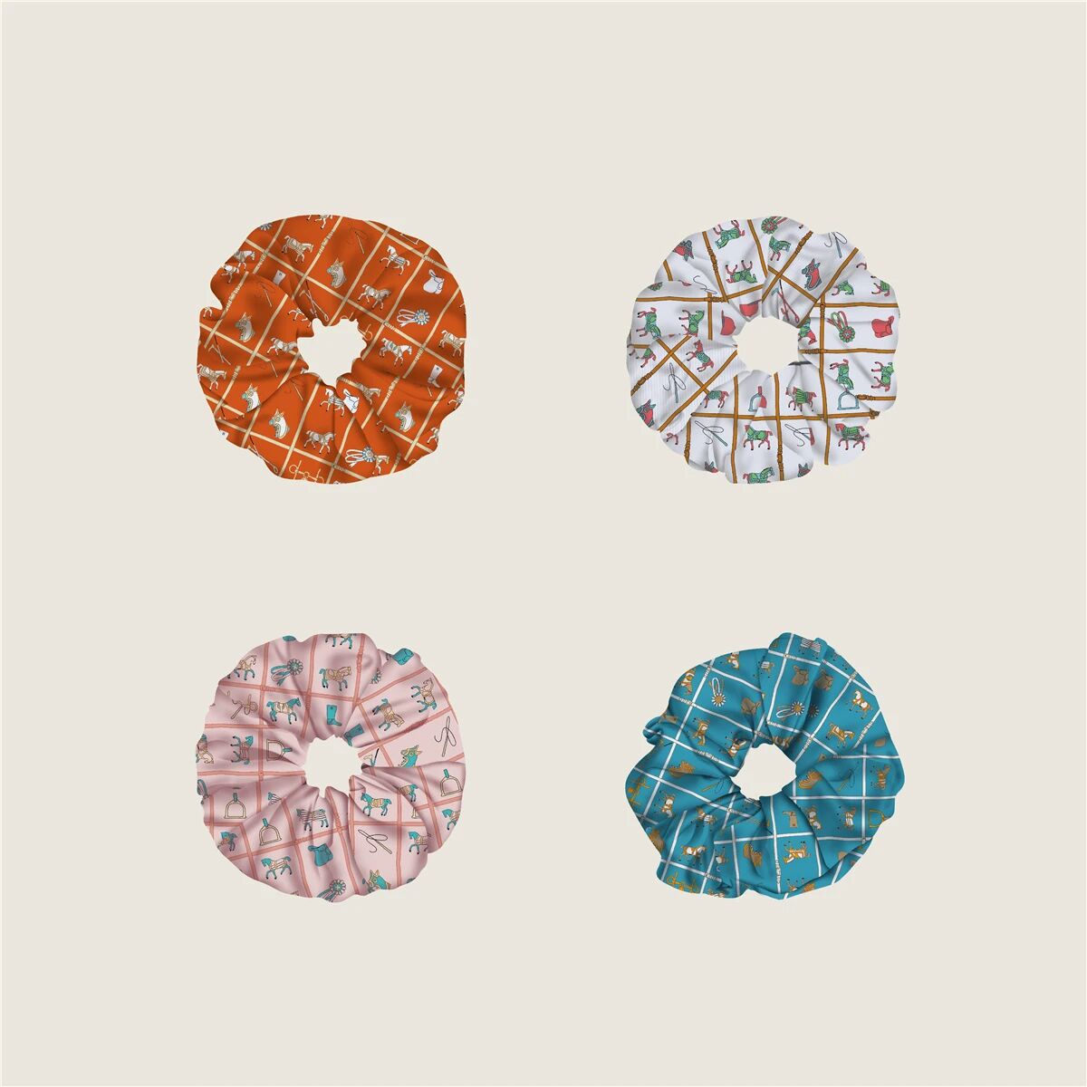 CARTER Horse Design Scrunchie