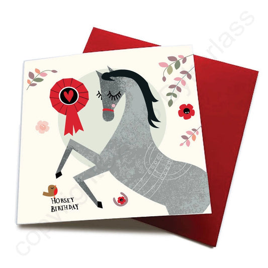 Wotmalike Horsey Birthday - Horse Greeting Card