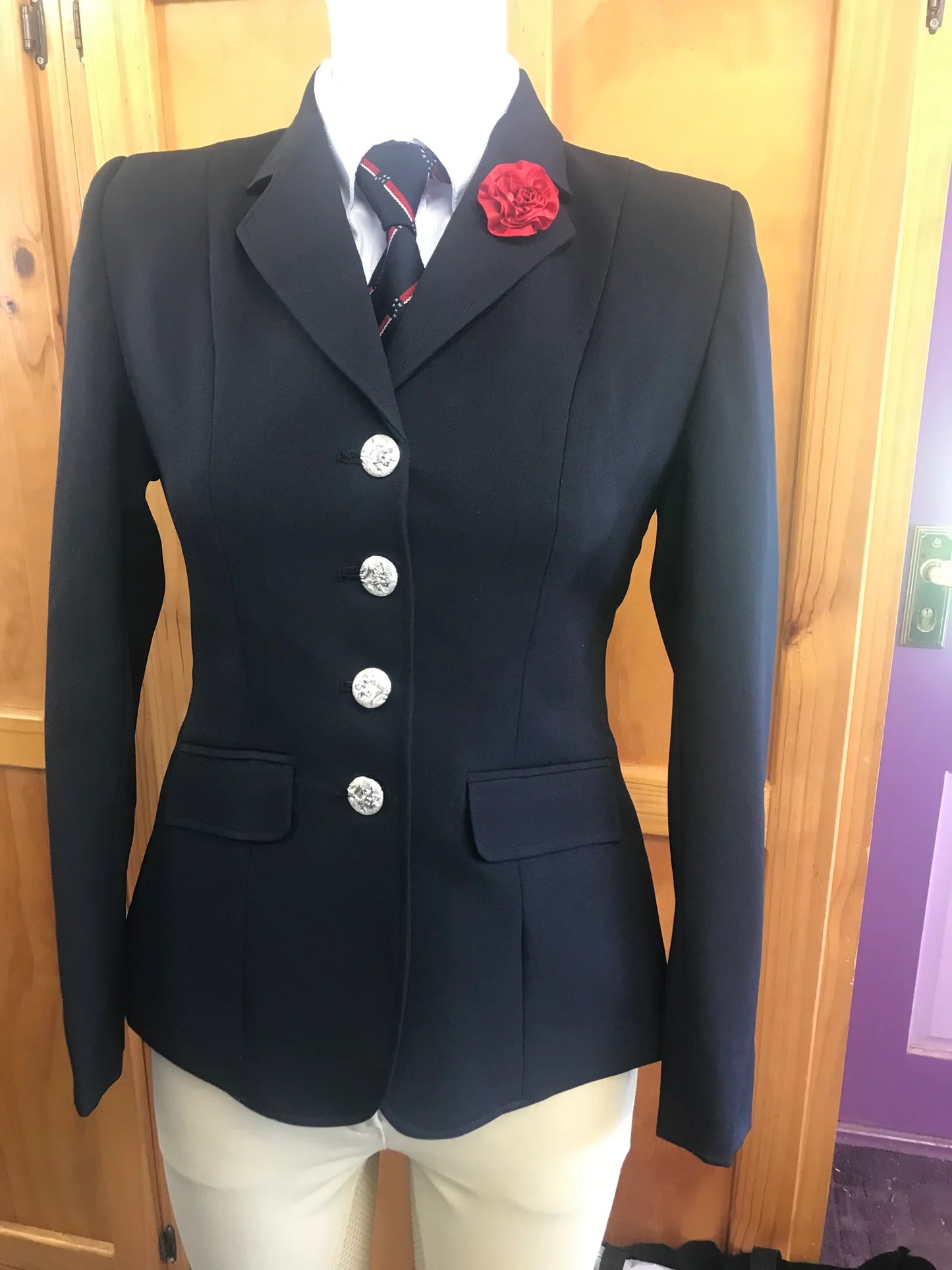 Top Shelf Ladies Navy Open Jacket - 4 Buttons