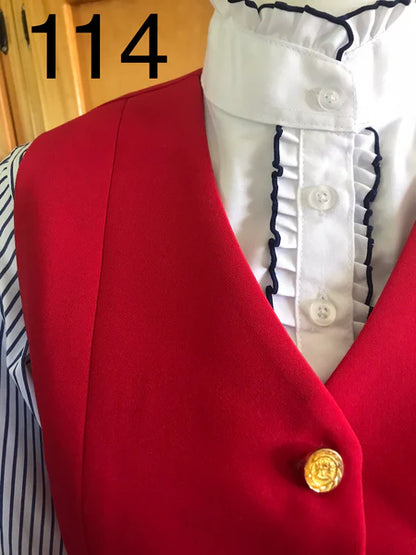 Top Shelf Childs Traditional Waistcoat - Red