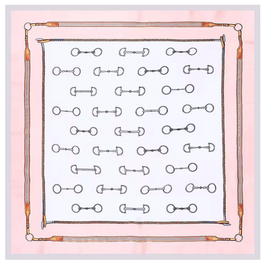 ADDISON Horse Design, Man-Made Silk Scarf