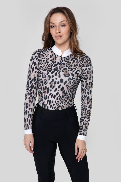 Fleur De Lys Azalea Long Sleeve Shirt - Panther - COMING SOON