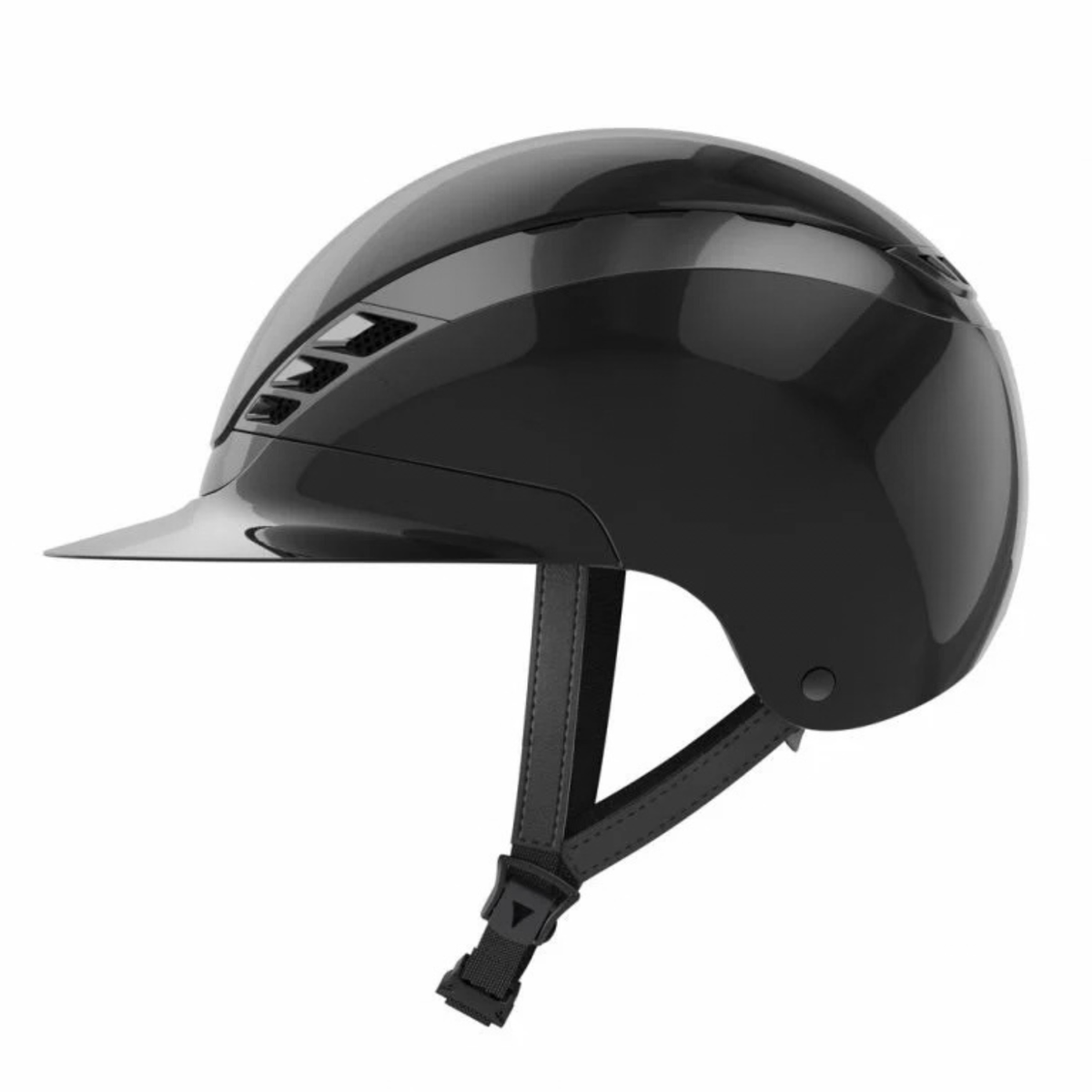 Abus Pikeur Airluxe Chrome LV Riding Helmet - Shiny Black