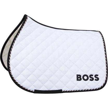 Boss Equestrian Signature Dressage Saddle Pad - White