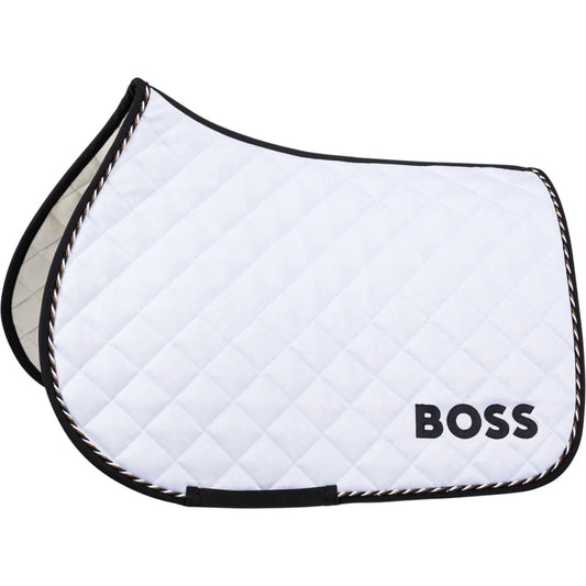 Boss Equestrian Signature Dressage Saddle Pad - White