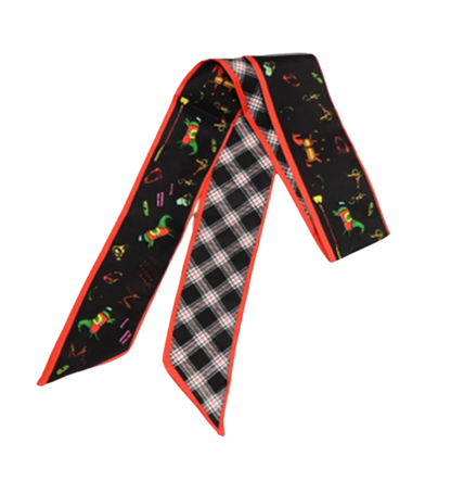 BRADEY Horse Design Twilly Scarf, Hair or Handbag Tie - 85x5cm