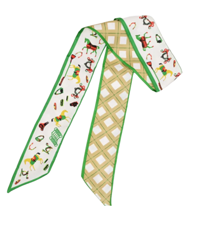 BRADEY Horse Design Twilly Scarf, Hair or Handbag Tie - 85x5cm