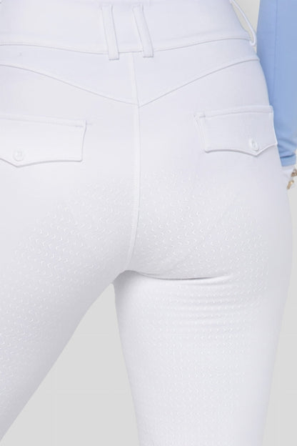 Fleur De Lys Womans Oak Full Seat Breeches - White - COMING SOON