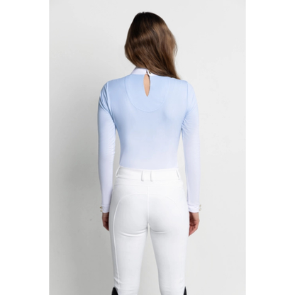 Fleur De Lys Bellflower LS Shirt - Blue/White Ombre - ON ORDER - DUE MID AUGUST