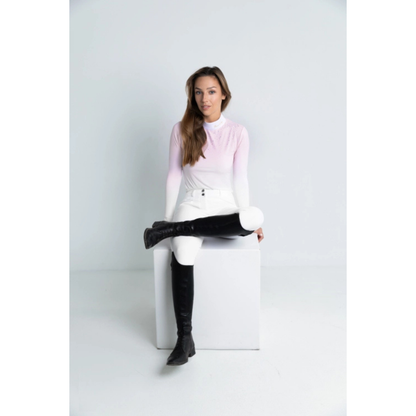 Fleur De Lys Bellflower LS Shirt - Pink/White Ombre - ON ORDER - DUE MID AUGUST