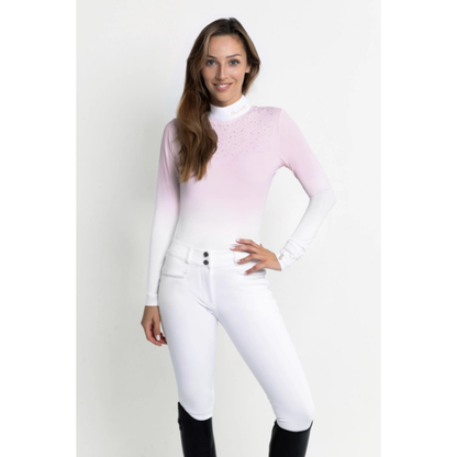 Fleur De Lys Bellflower LS Shirt - Pink/White Ombre - ON ORDER - DUE MID AUGUST