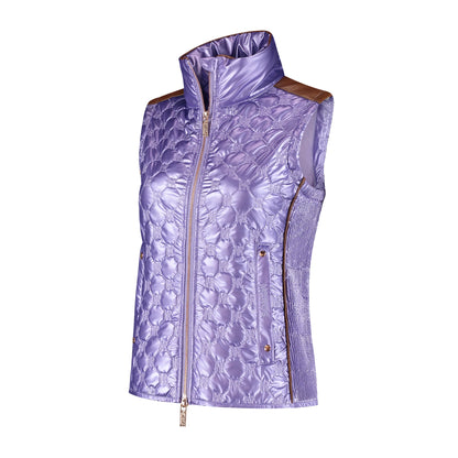 Mrs Ros Glossy Bodywarmer Lilac - Lavender Fields