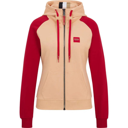 Boss Equestrian Ladies Riva Signature Stripe Colour Block Hooded Sweat Jacket