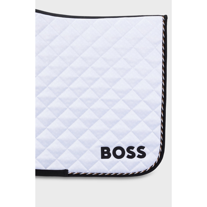 Boss Equestrian Monogramm Dressage Saddle Pad - White