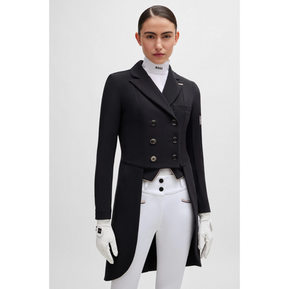 Boss Equestrian One-Piece Plastron (Stock) with Glitter Logo (Black)