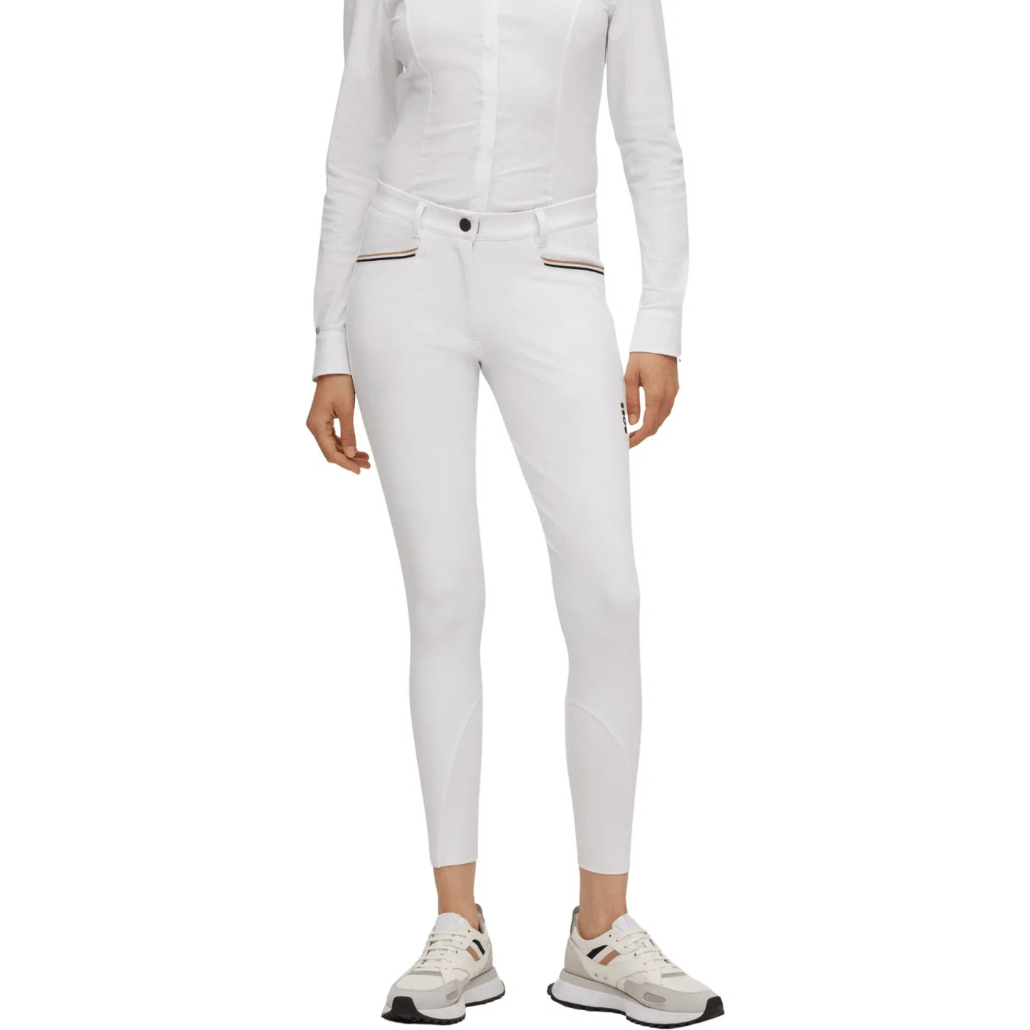 Boss Equestrian Ladies Hazel Knee Grip Breeches - White