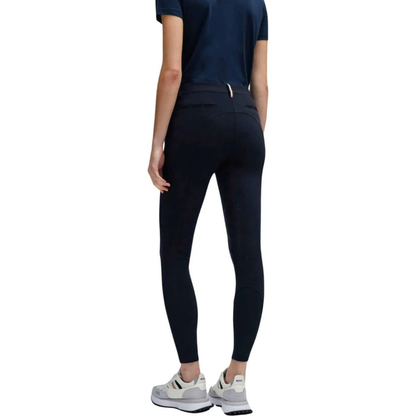 Boss Equestrian Ladies Hazel Knee Grip Breeches - Summer - Black and Sky Captain (Navy)