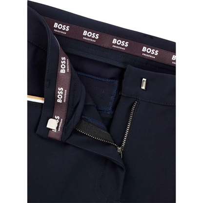 Boss Equestrian Ladies Hazel Knee Grip Breeches - Summer - Black and Sky Captain (Navy)