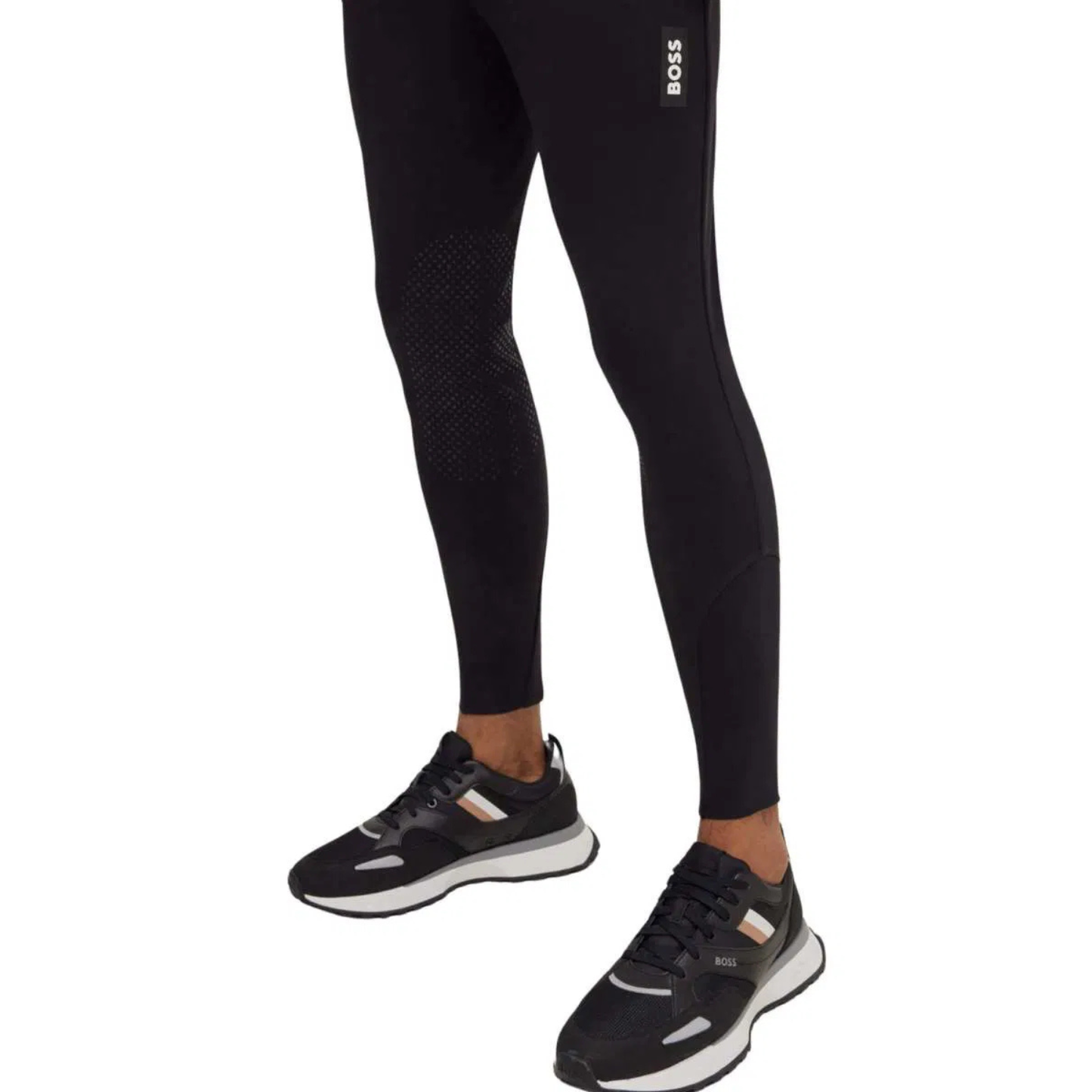 Boss Equestrian Men's James Knee Grip Breech - Summer - Black and Sky Captain (Navy)