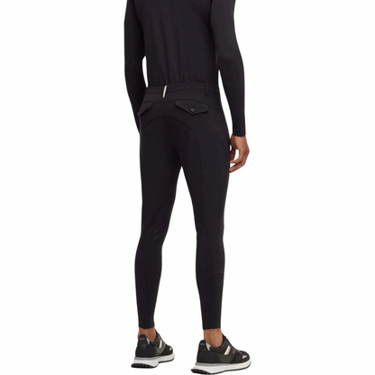 Boss Equestrian Men's James Knee Grip Breech - Summer - Black and Sky Captain (Navy)