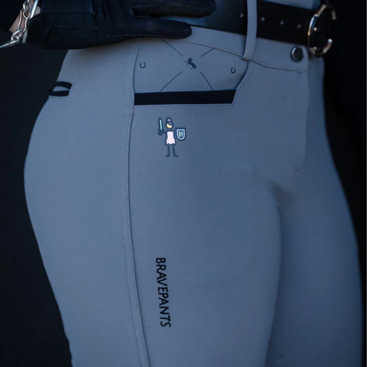 The Brave Pants Co. DW Endura Gunsmoke Grey Breech - Full Seat