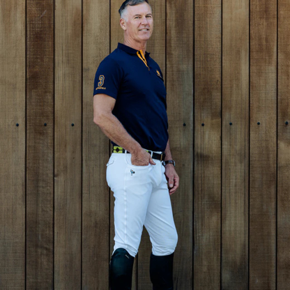 The Brave Pants Co. Mens Endura Competition White Breech - Knee Patch