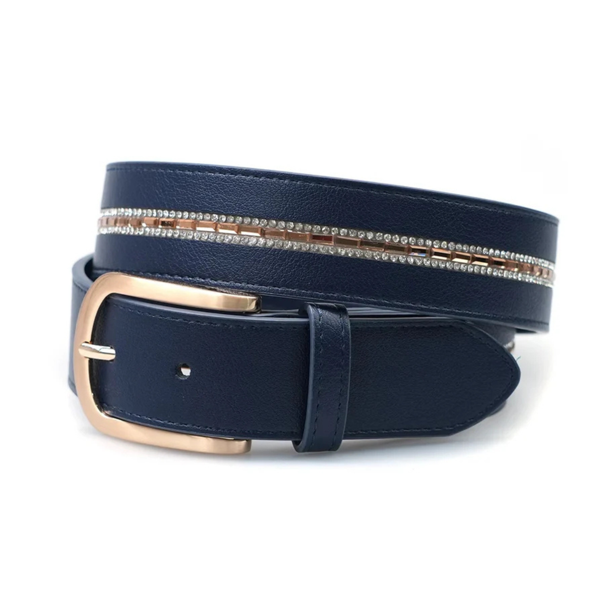 Cavaleira Equestrian Limited Edition Belt - Midnight Crystal Gold