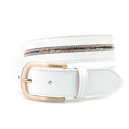 Cavaleira Equestrian Limited Edition Belt - Snow Crystal Gold