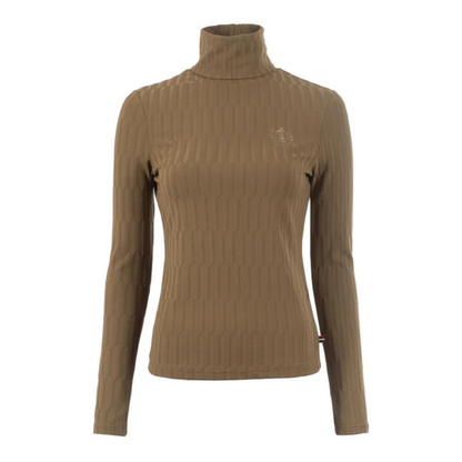 Cavallo CavalLeela Functional Turtleneck Shirt - Ladies EU38 Dark Caramel Only