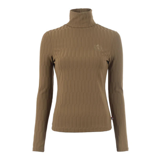 Cavallo CavalLeela Functional Turtleneck Shirt - Ladies EU38 Dark Caramel Only