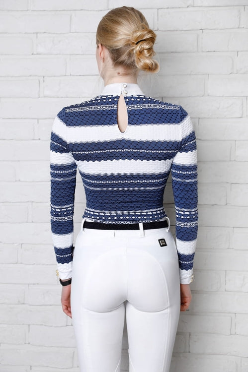 Fleur De Lys Chamomile Long Sleeve Shirt - Denim