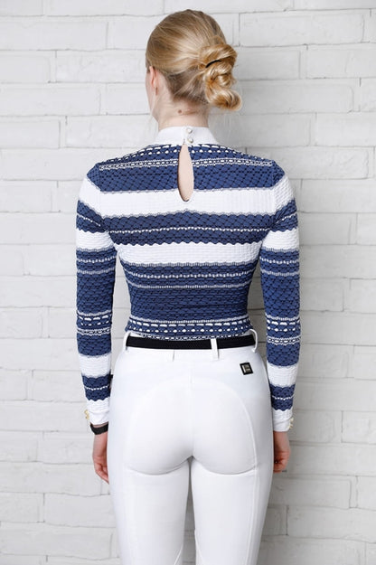 Fleur De Lys Chamomile Long Sleeve Shirt - Denim