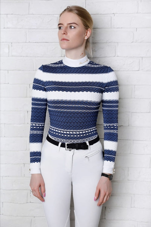 Fleur De Lys Chamomile Long Sleeve Shirt - Denim