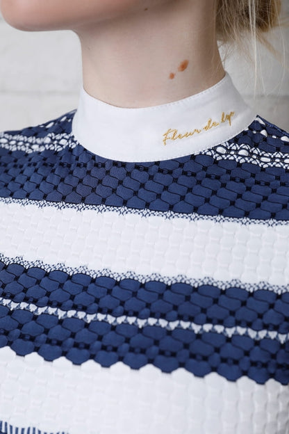 Fleur De Lys Chamomile Long Sleeve Shirt - Denim