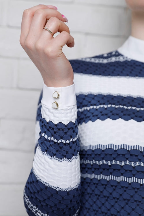 Fleur De Lys Chamomile Long Sleeve Shirt - Denim