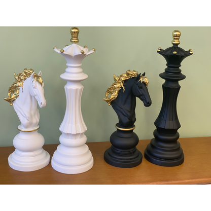 Equestrian Chess Pieces - Pair