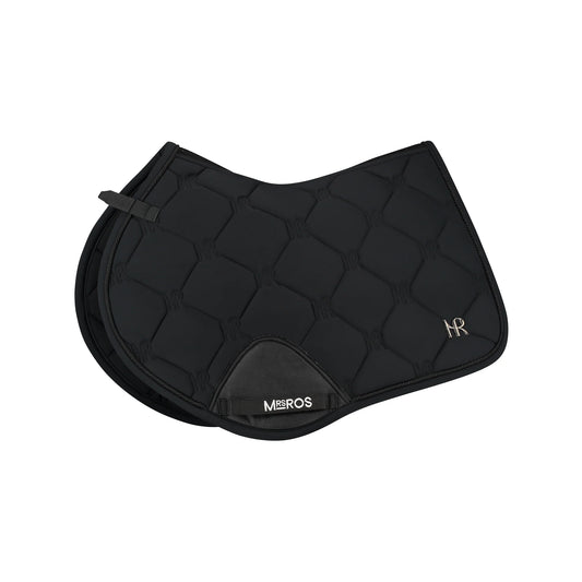 Mrs Ros Close Contact Jump Saddle Pad Black - Jet Set Logo