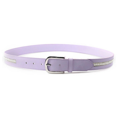 Cavaleira Equestrian Elegant Leather Belt - Medium Purple