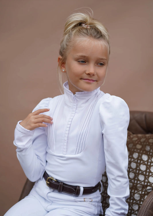 Joline Josephine Show Shirt Long Sleeve - White - PRE-ORDER
