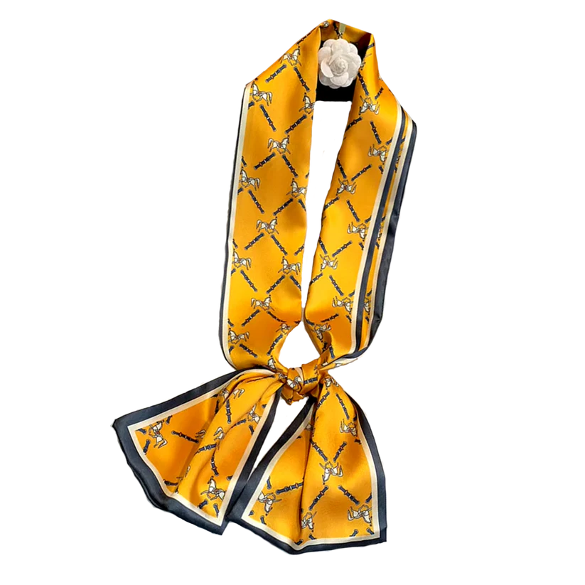 ADELINE 148 Horse Design Skinny Scarf